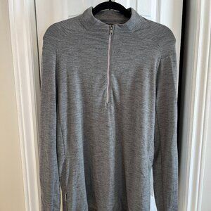 Lululemon Men's Surge Warm 1/2 Zip Heather Grey